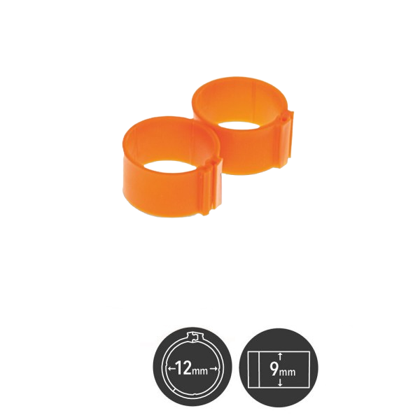 JELÖLŐ GYŰRŰ 12 mm Narancssárga 25 db/csomag